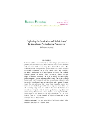 Exploring the Intricacies and Subtleties of Business from Psychological Perspective by Maheswar Satpathy