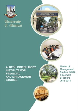 Alkesh Dinesh Mody Institute Placement Brochure 2013-14